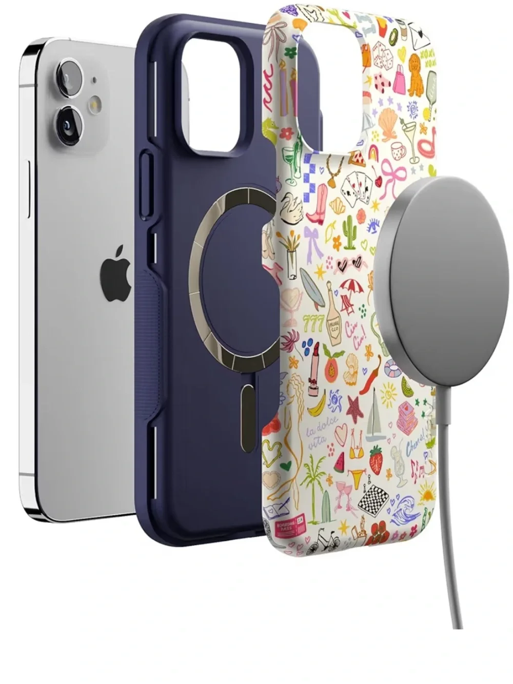 Casely iPhone 12 / 12 Pro case in the popular “Fun on Weekdays” print